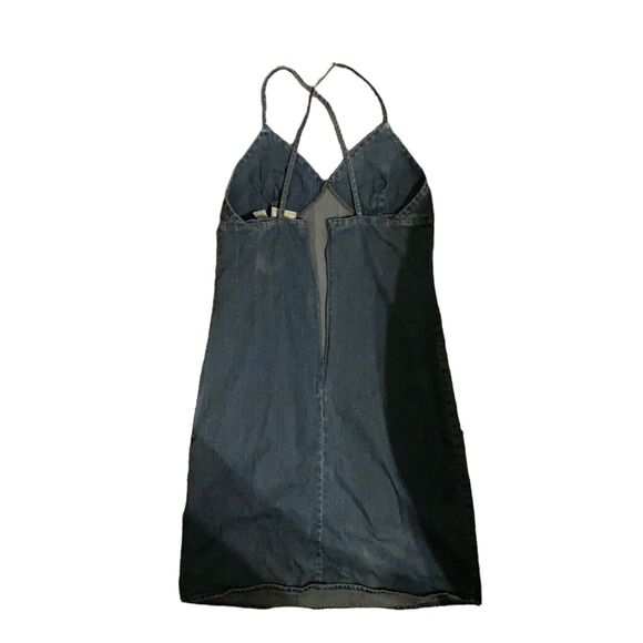 Vintage Route 66 Denim Dress Size 12 Straps Knee Length 90's Retro Y2K Preppy - Picture 6 of 12
